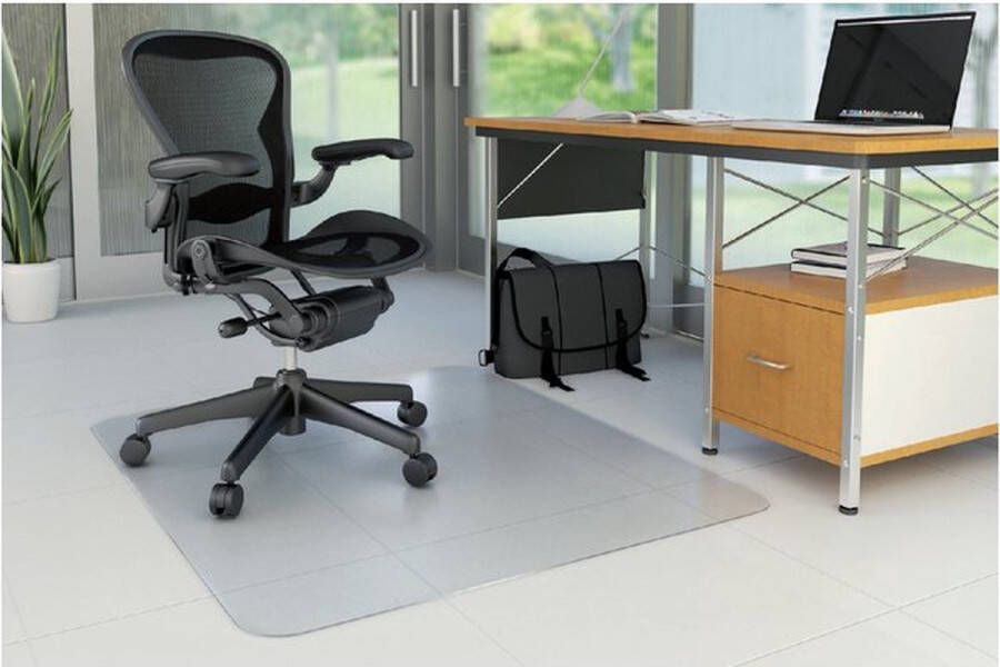 Rillstab vloerbeschermer harde vloeren 150x 120 cm bureaustoelmat polyarbonaat – transparant bureau accessoires