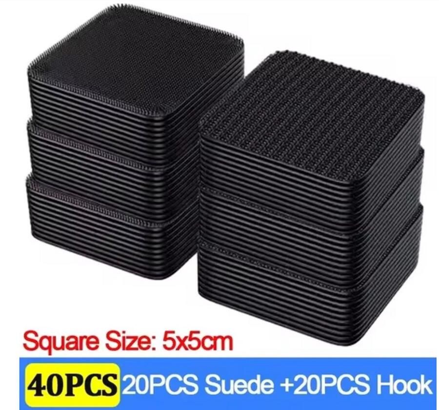 Rimmo 40 Stuks Tapijt Fixatie Stickers – Dubbelzijdige Hoge Hechting Plakstrips voor Auto en Thuis – Antislip Matten Vloer Grip Tapes en Vloerkleed Bevestiging – Ideaal voor Voetmatten en Tapijt Fixatie