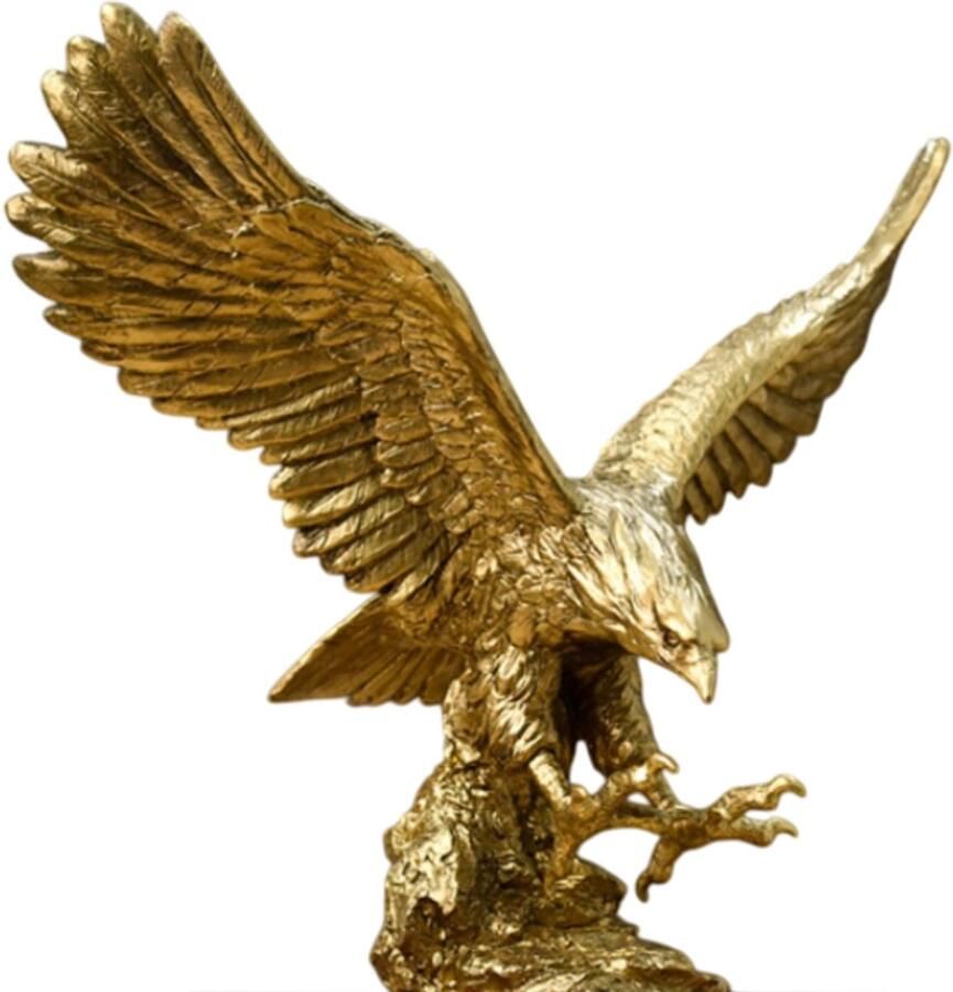 Rimmo Amerikaanse Hars Goud Adelaar Beeldje Voor Interieur Golden Art Model Collection Craft Home Kamer Kantoor Bureau Decoratie