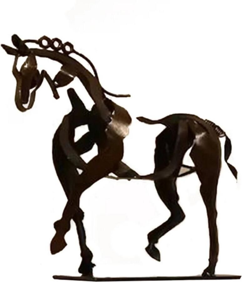 Rimmo Metaal Drie-Dimensionale Opengewerkte Adonis Paard Sculptuur Elegante Bureau Decoratie Paard Sculptuur Interieur Decoratie