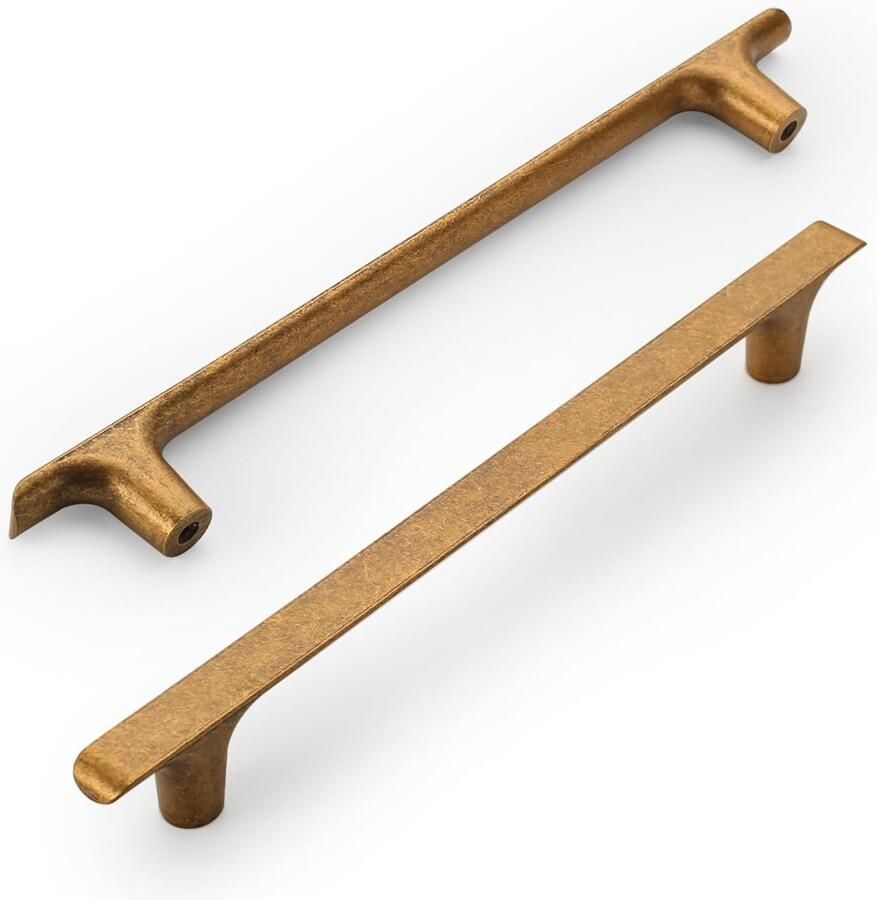 Riokem Antieke Messing Meubelgrepen Set van 10 voor Keuken en Kasten 192 mm