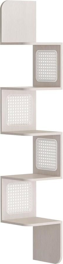 Riokem Boho Wandplank Hoekrek met 5 Niveaus en Zigzag Ontwerp