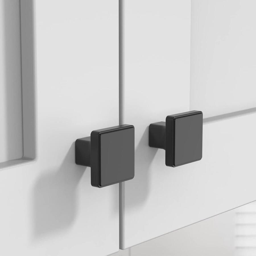 Riokem Elegant Zwarte Meubelknoppen Set van 10 voor Kasten Deuren en Laden