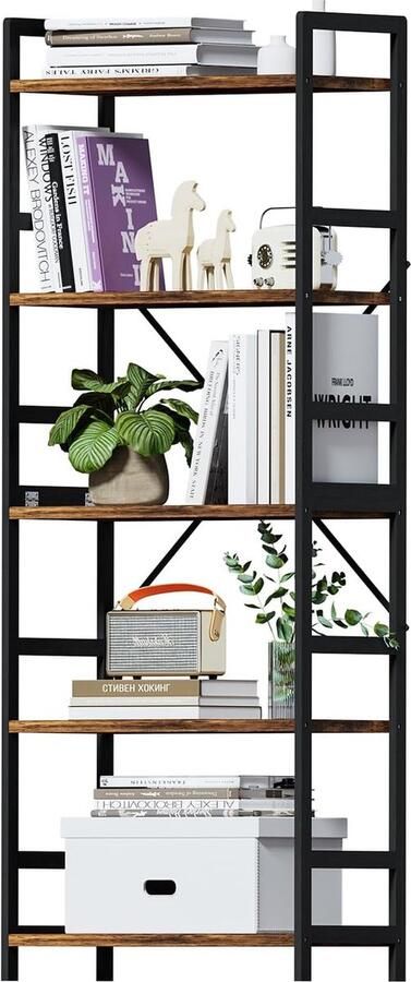 Riokem Hoge Multifunctionele Boekenkast Keukenrek Kantoorrek Staande Plank voor Woonkamer Slaapkamer Badkamer