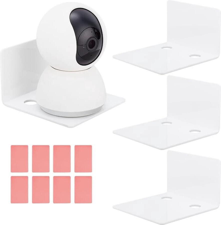 Set van 4 zelfklevende wandplanken 4 stuks acryl 10 cm