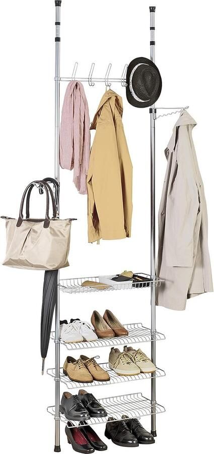 Riokem Slimme Telescopische Schoenenrek voor Elke Kast Verstelbare Hoogte tot 300 cm