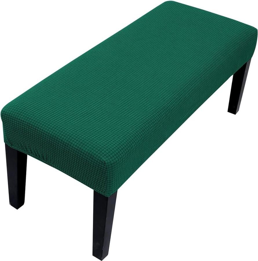 Universele hoes voor eetkamerbank stretch eetbank elastische stretchhoes voor hotel banket restaurant woonkamer slaapkamer (donkergroen)