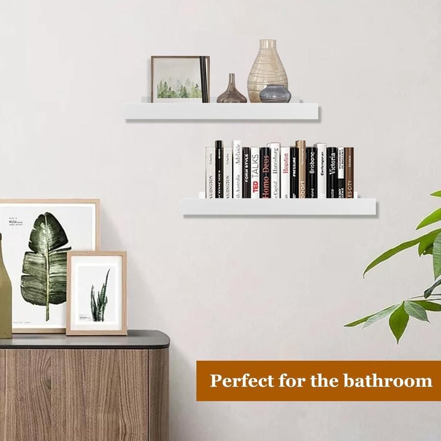 Riokem Wandrek set van 3 moderne wandplank wit 30 cm