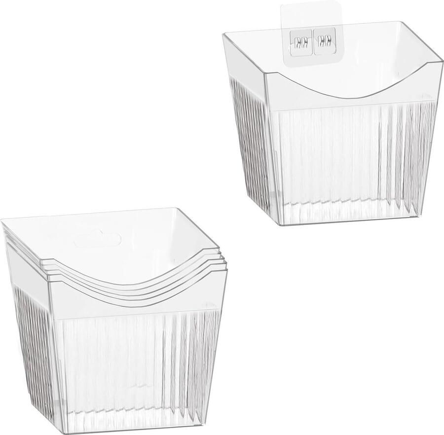 Riokem Zelfklevende wandplanken opbergdozen voor keuken en badkamer 6 stuks 11 x 9 x 11 5 cm