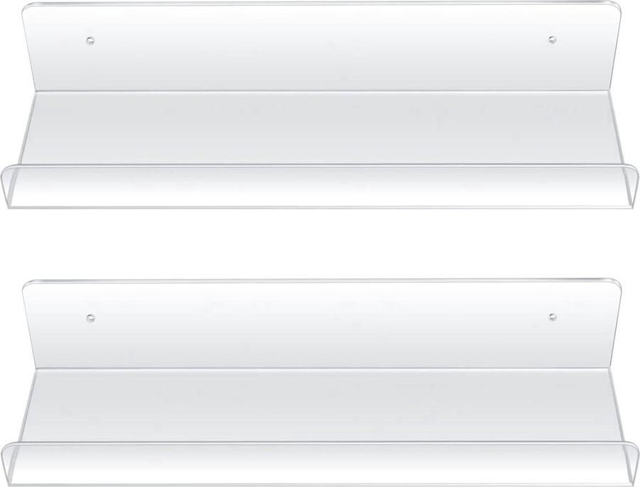 Riokem Zwevend Acryl Wandrek Helder en Elegant 2 Stuks