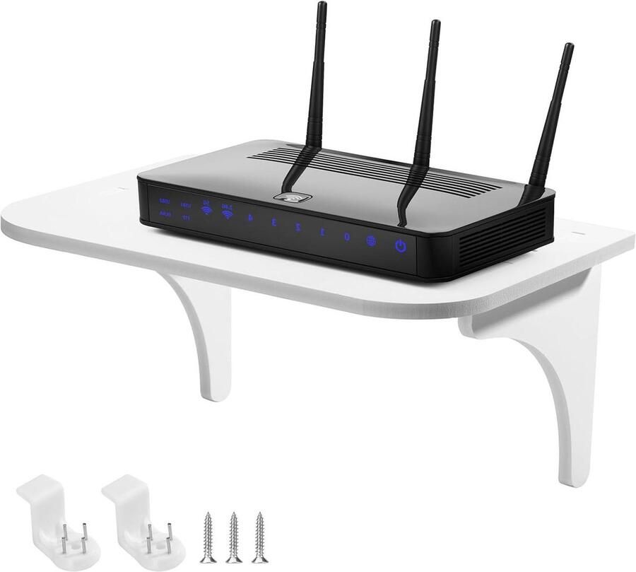 Riokem Zwevend Wandrek Vrijstaand en Elegantie 1 stuk Wit 20 x 29 x 13 5 cm