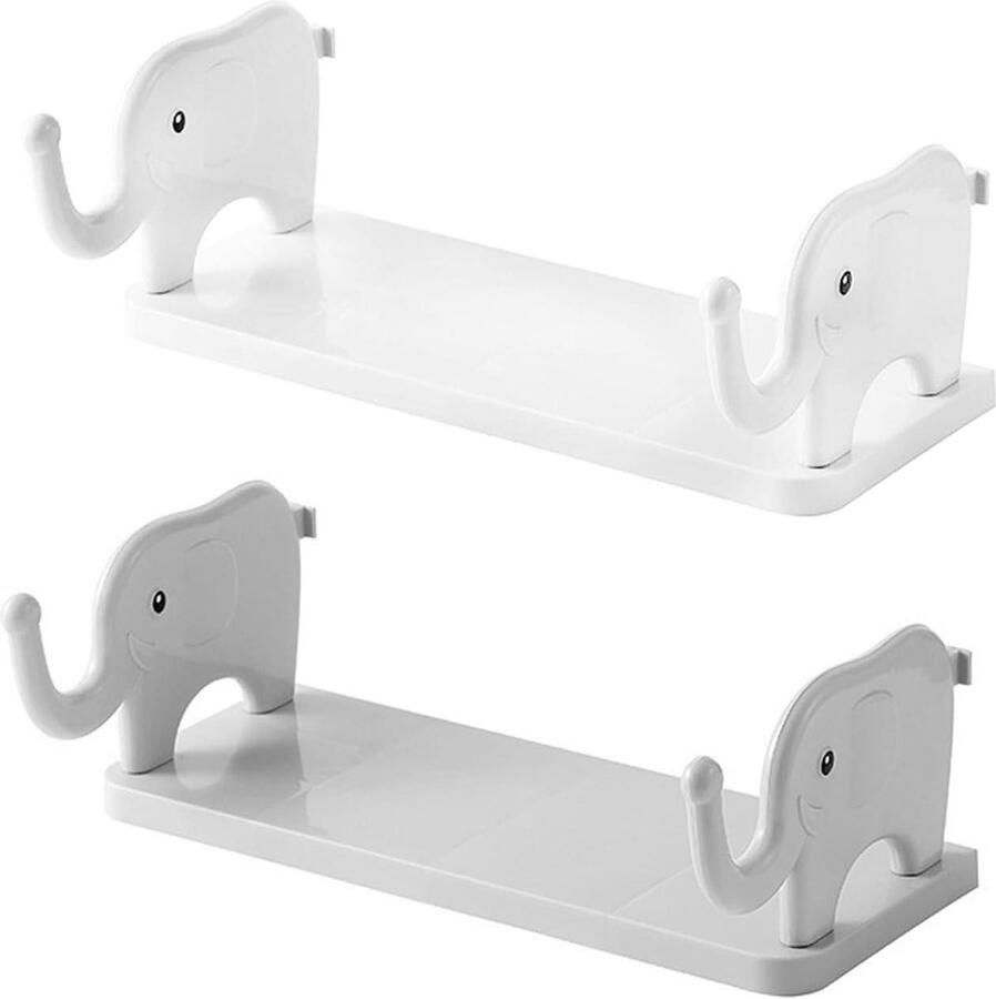 Riokem Zwevend wandrek zonder boren geschikt voor badkamer en woonkamer 2 stuks