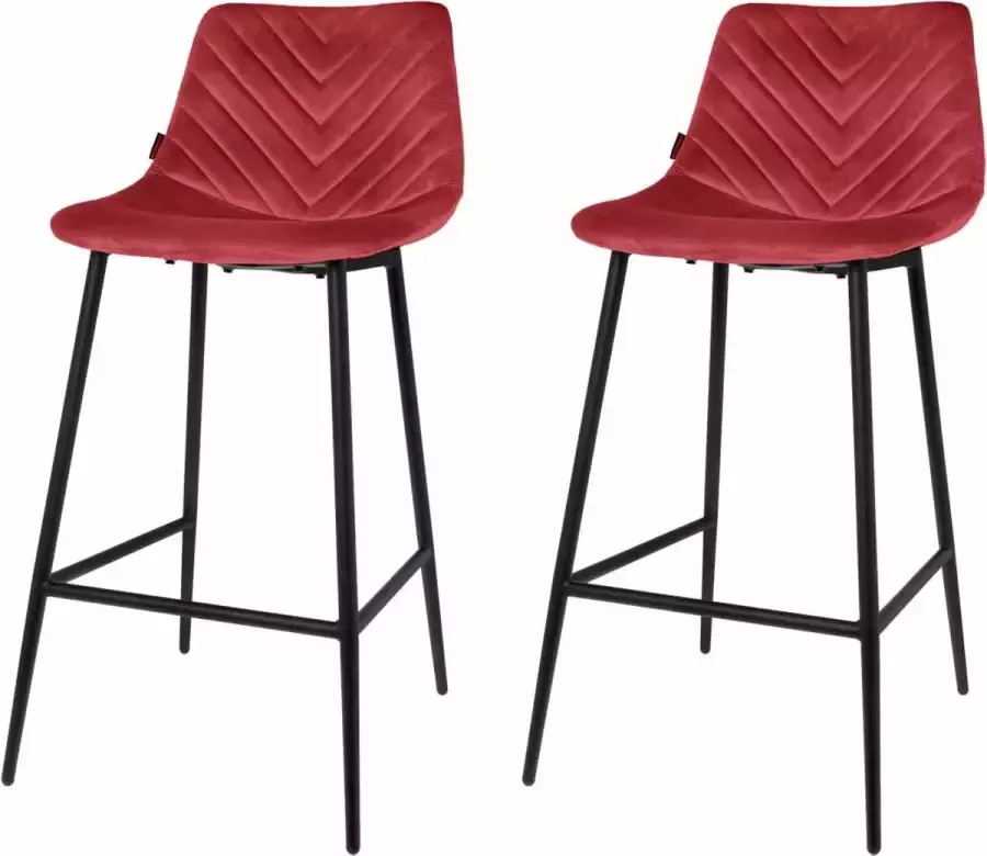 Riverdale barstoel Lynn 96cm Rood Set 2 stoelen > Nu slechts € 99 per stoel