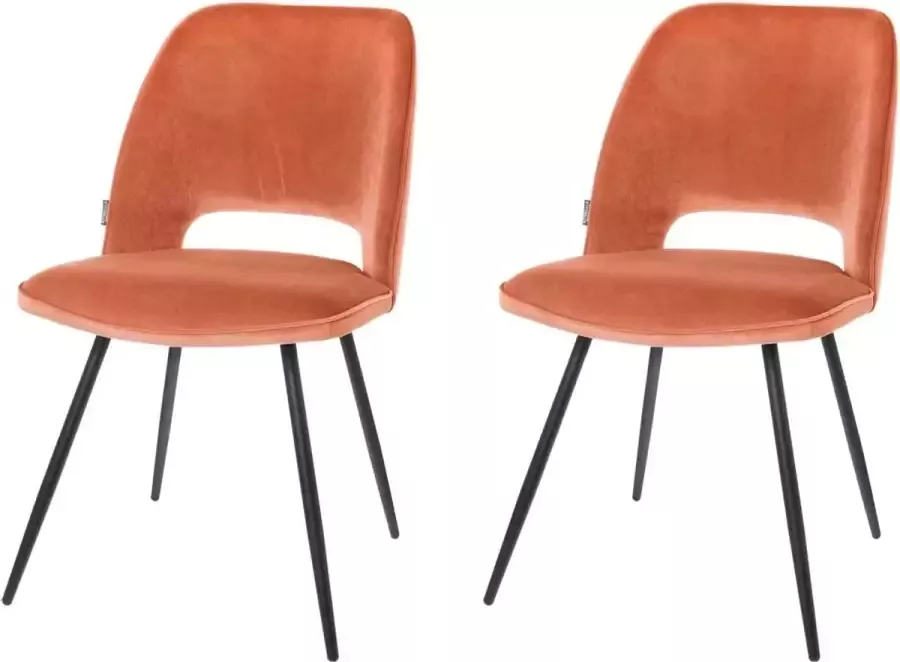 Riverdale eetkamerstoelen Eve Brique (oranje) 82cm hoog > Nu slechts € 87 50 per luxe stoel