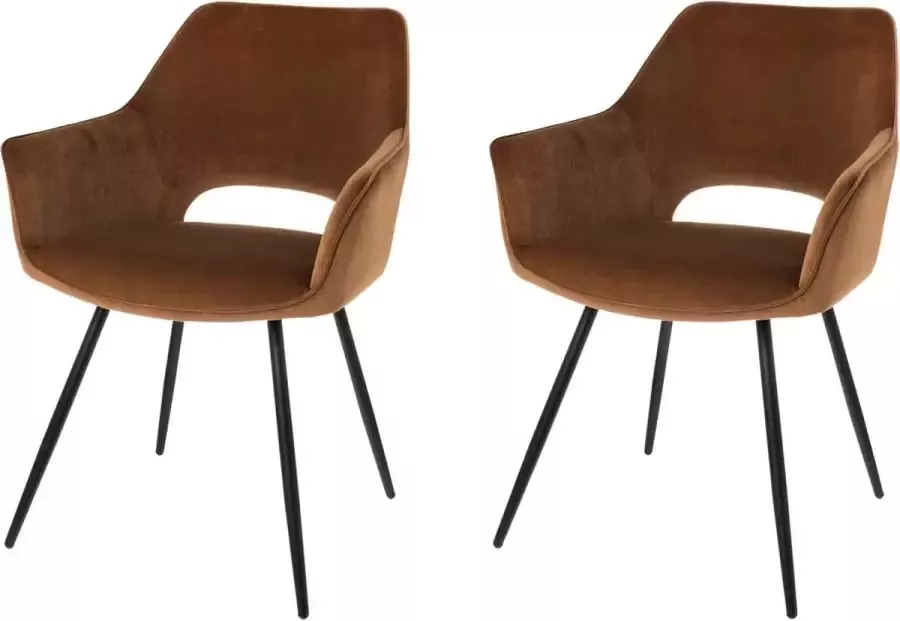 Riverdale eetkamerstoelen Eve Met armleuning Mokka (bruin) 80cm hoog > Nu slechts € 112 50 per luxe stoel