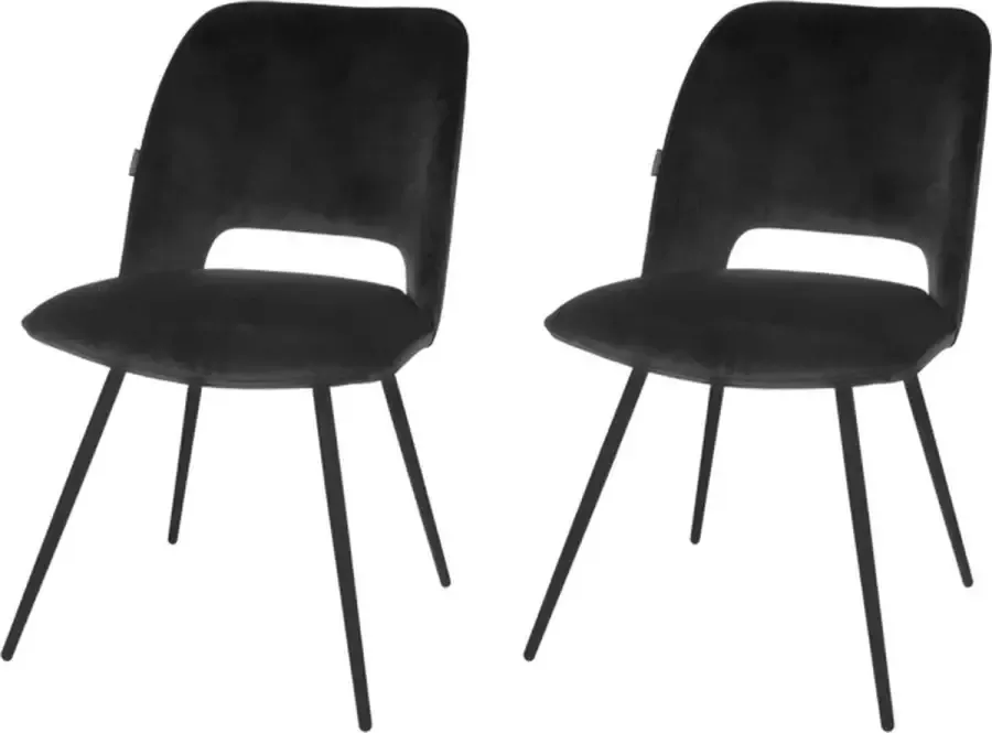 Riverdale eetkamerstoelen Eve Zwart 82cm hoog > Nu slechts € 87 50 per luxe stoel