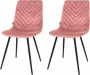 Riverdale eetkamerstoelen Lynn Roze 85cm hoog > Nu slechts € 74 25 per Velvet stoel - Thumbnail 4
