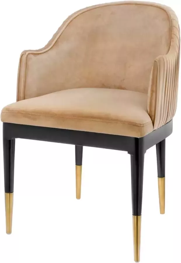 Riverdale eetkamerstoel Maddy Velvet Beige 86cm hoog > Nu slechts € 239 per luxe stoel