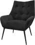 Riverdale fauteuil Maylin Zwart 102cm hoog > Nu slechts € 275 per fauteuil - Thumbnail 1