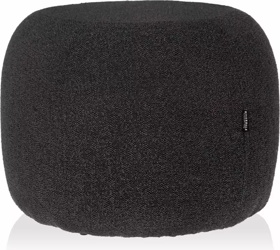 Riverdale Poef Do Bouclé 53cm Zwart > Nu slechts €159