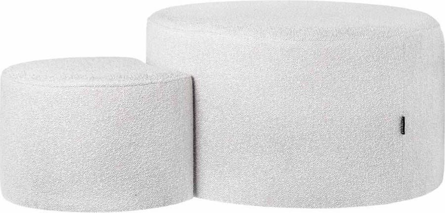 Riverdale Poef Didi 70cm creme boucle set van 2