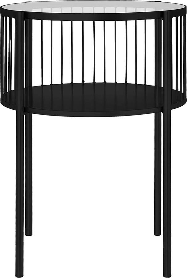 Riverdale Bijzettafel Rocco op poot 55cm zwart