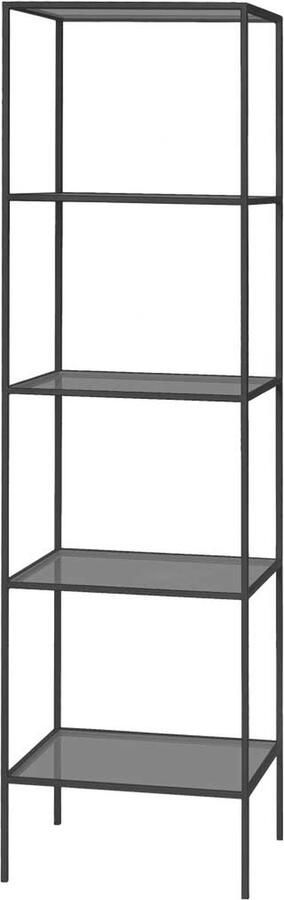 Riverdale Kast Amaro met glas 180cm zwart