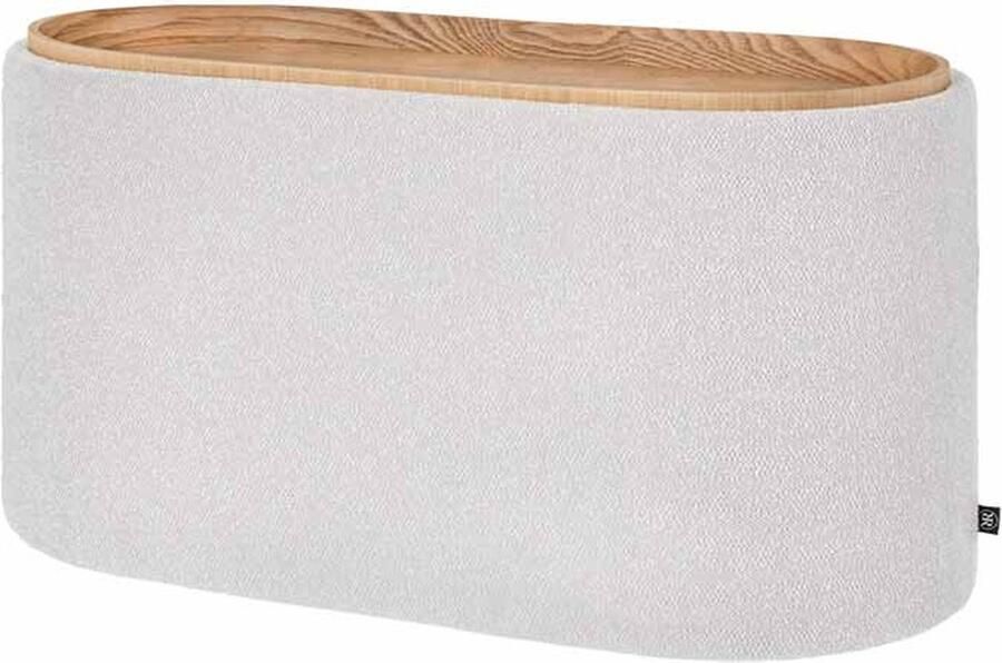 Riverdale Opbergpoef Otis creme naturel 77cm