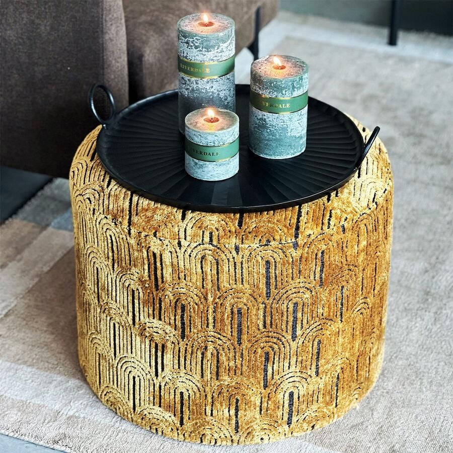 Riverdale Poef Nona 55cm goud