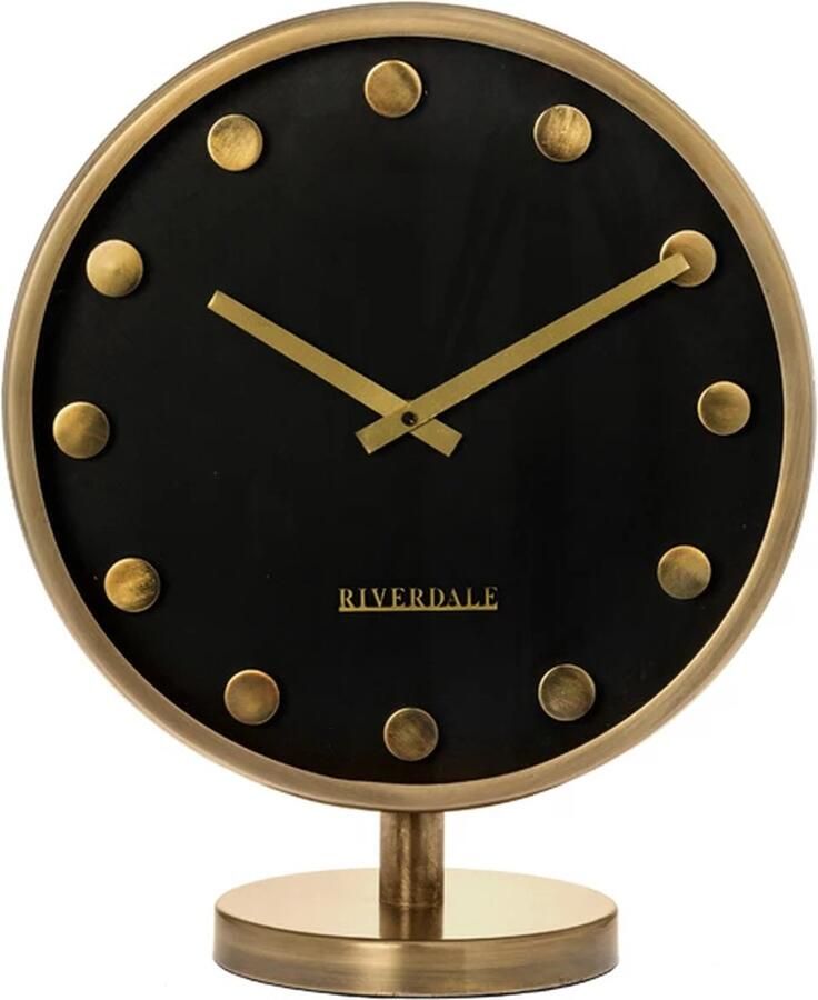 Riverdale Tafelklok Sas Rond Ø30cm goud