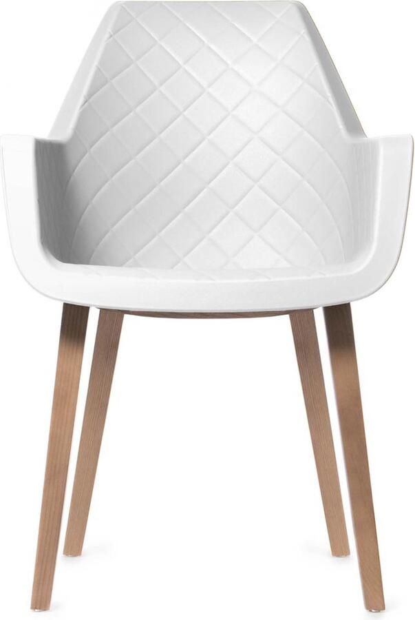 Riviera Maison Amsterdam City Dining Armchair Whit Polypropyleen Essenhout Puur Wit 49.0x59.0x69.0 cm