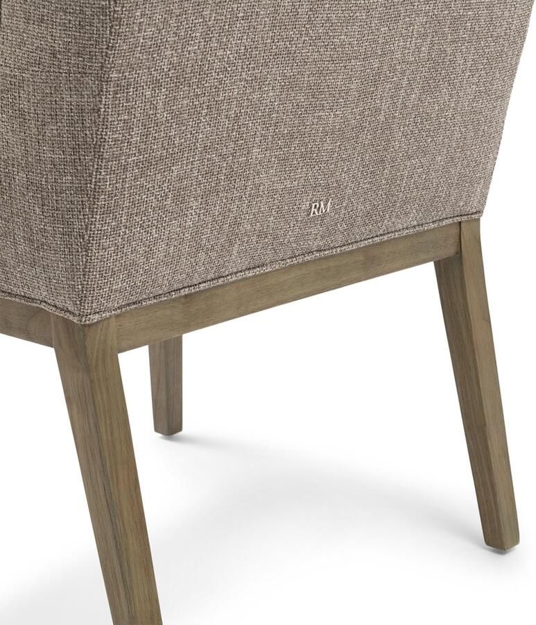 Riviera Maison Rivièra Maison Eetkamerstoel Ascot Bright Taupe Chenille Jacquard - Foto 2
