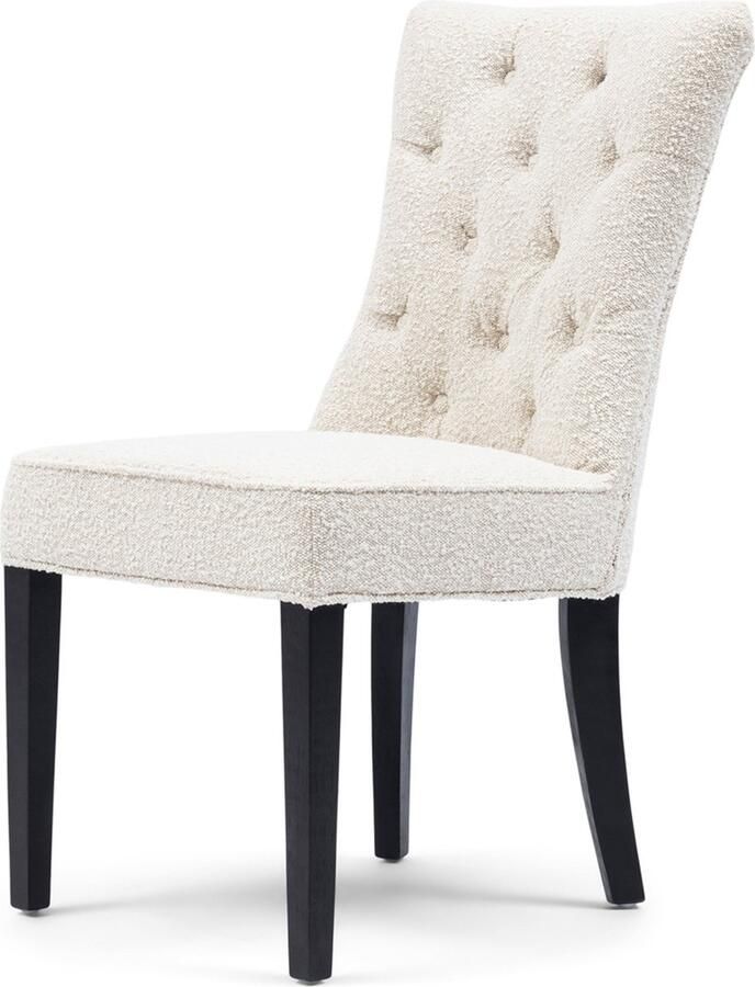 Riviera Maison Balmoral DC Black Leg Antique White Polyester Rubberhout Antiek Wit 57.0x69.0x101.0 cm