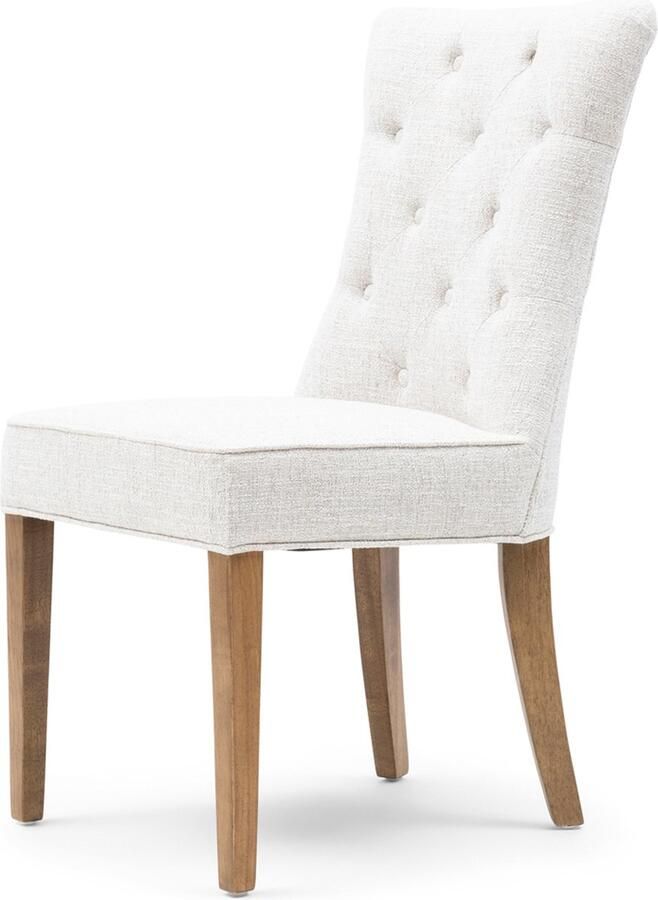 Riviera Maison Balmoral DC Brown Leg AntiqueWhite Polyester Rubberhout Antiek Wit 59.0x69.0x101.0 cm - Foto 2