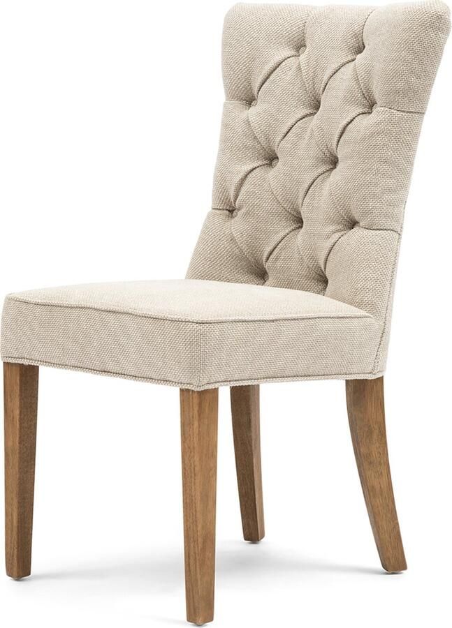 Riviera Maison Balmoral Dining Chair ChelsFlax FR Polyester Acryl Rubberhout Chelsea Flax