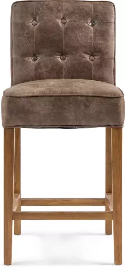 Riviera Maison Barkruk Met Rugleuning Cape Breton Counter Stool Bruin