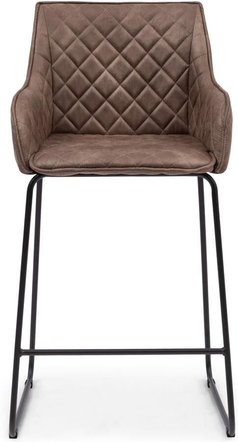 Riviera Maison Barkruk Met Rugleuning Frisco Drive Counter Stool Pellini Leer Bruin - Foto 2