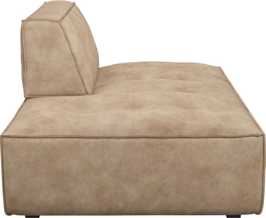 Riviera Maison Brandon Lounger L Vel GlBeige Polyester Beukenhout Goud Beige 154.0x109.0x78.0 cm