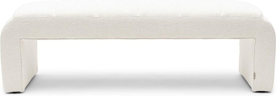 Riviera Maison Brera Bench Simply White Polyester Acryl Rubberhout Simply White 162.0x50.0x54.0 cm