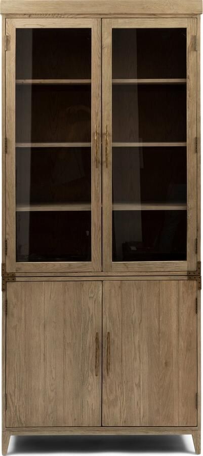 Riviera Maison Buffetkast eiken Brescia Cabinet Gerecycled Eikenhout Gehard Glas Bruin - Foto 3