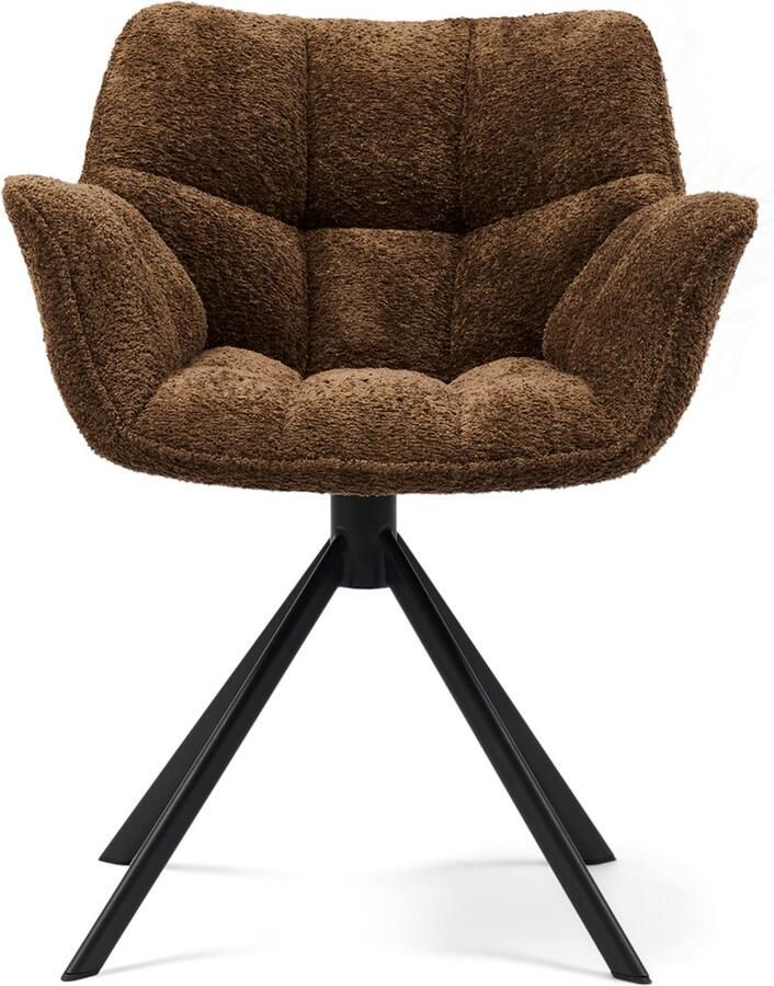 Riviera Maison Carnaby DAC Turn Leg Umber Brown Polyester IJzer Umber Brown 66.0x64.0x58.0 cm