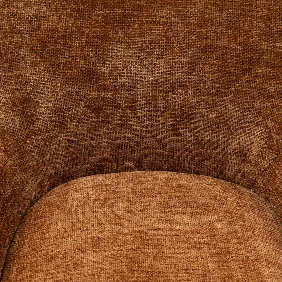 Rivièra Maison Elegante Eetkamerstoel in Maroon Bruin van Polyester en Rubberhout 56x58x83 cm - Foto 2