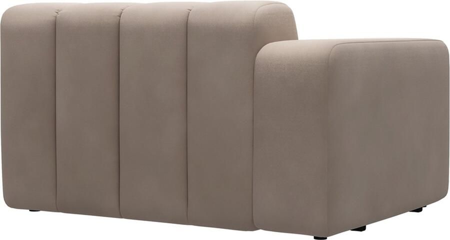 Riviera Maison Dazzle Corner Arm L Light Taupe Polyester Beukenhout Lichttaupe 132.0x105.0x73.0 cm