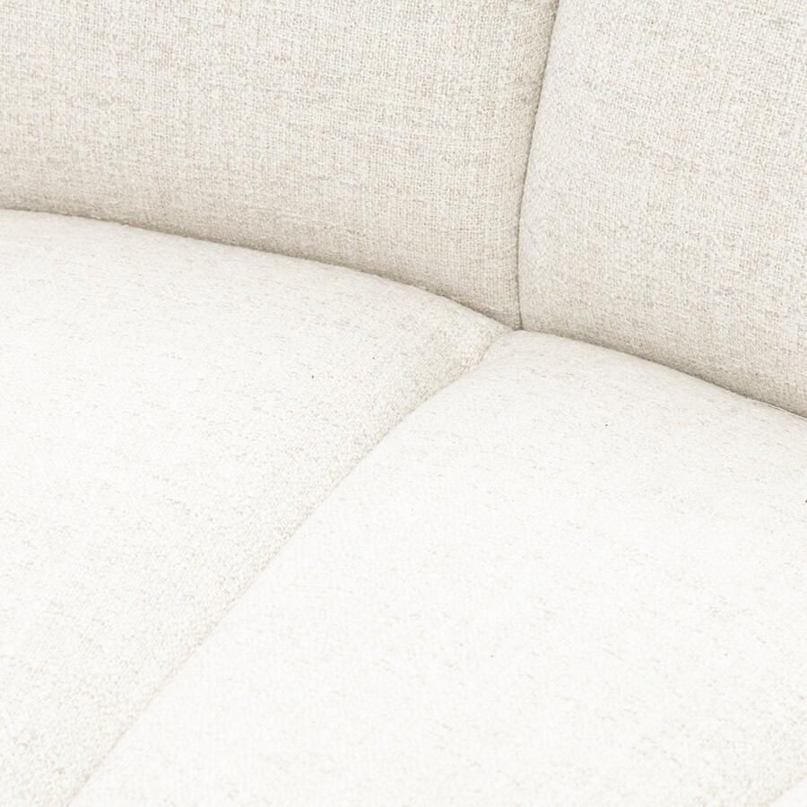 Riviera Maison Dazzle Corner Round Antique White Polyester Beukenhout Antiek Wit 106.0x106.0x87.0 cm