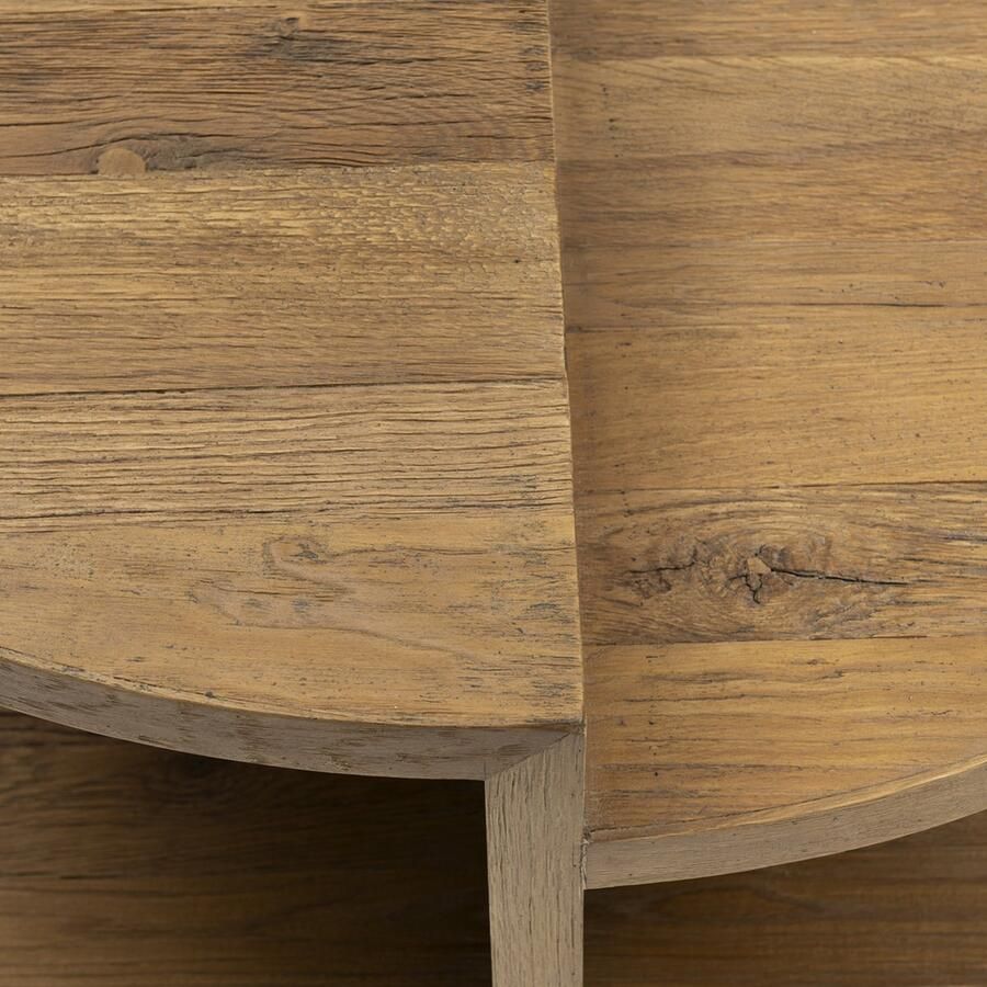 Riviera Maison Del Rey Coffee Table Dia 90 Gerecycled Eikenhout IJzer 97.0x97.0x49.0 cm - Foto 4