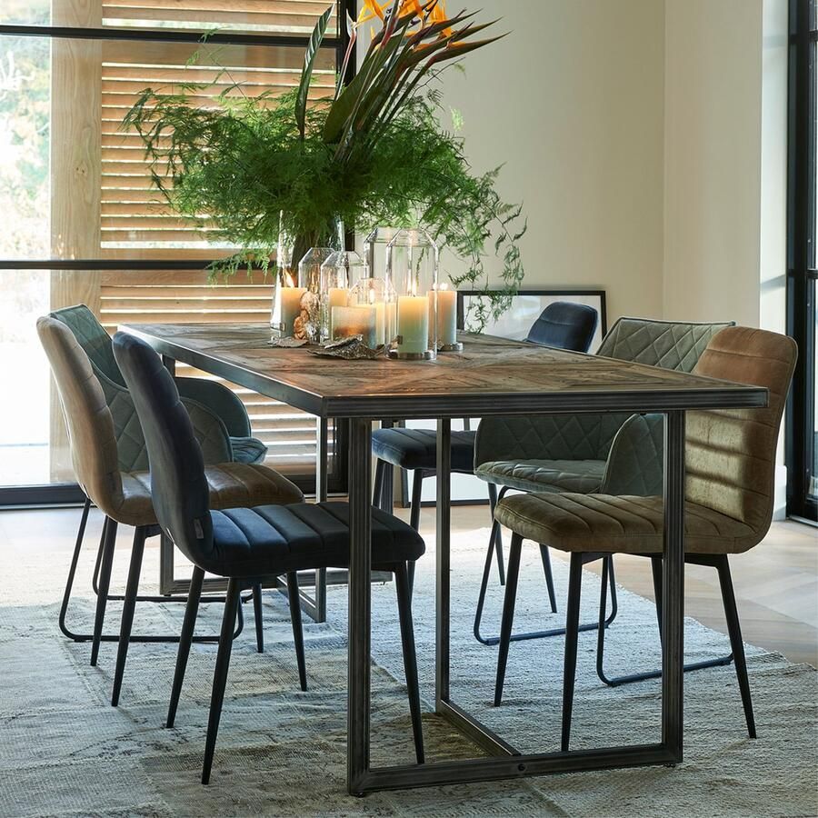 Riviera Maison Eettafel Le Bar American Dining Table 220x90 cm Grijs