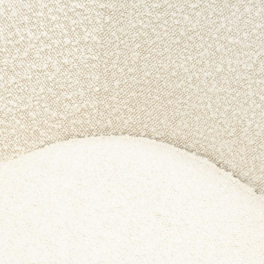 Riviera Maison Fauteuil WIt Loungestoel met wielen Teddy Paramount Armchair Bou Polyester acryl hout (LxBxH) 79x79x82 - Foto 2