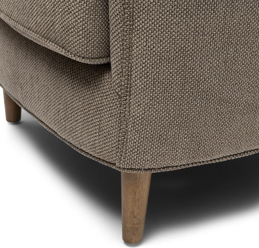 Riviera Maison Fauteuil Zilver Loungestoel ronde armleuning Rue Royal Armchair Polyester acryl hout (LxBxH) 83x75x76 - Foto 2