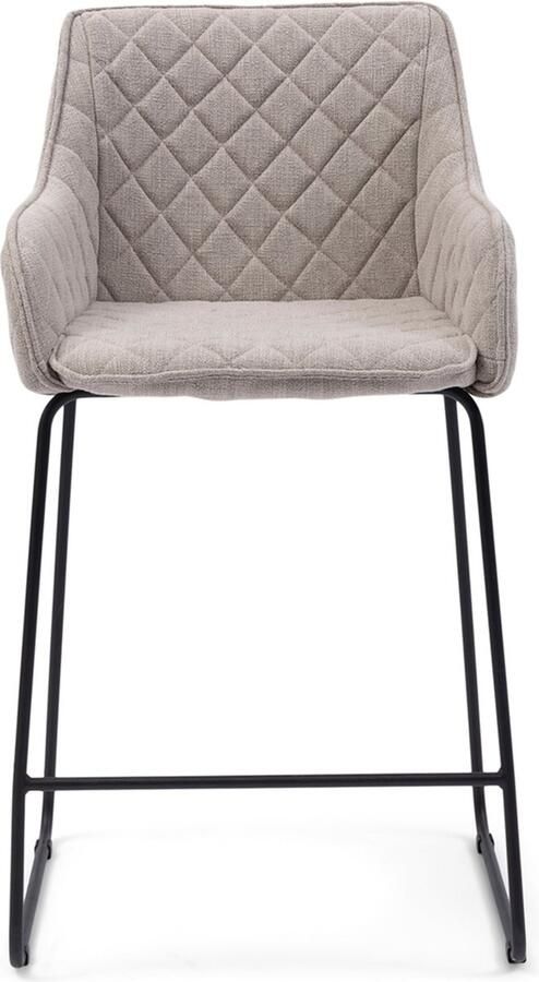 Riviera Maison Frisco Drive CounterStoolFaBFlax FR Katoen Viscose Linnen IJzer Fabulous Flax 54.0x54.0x96.0 cm