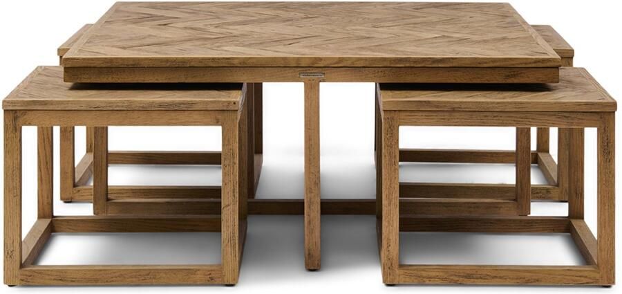 Riviera Maison Harbour Island Coffee Table S 5 Gerecycled Eikenhout 106.0x106.0x51.0 cm